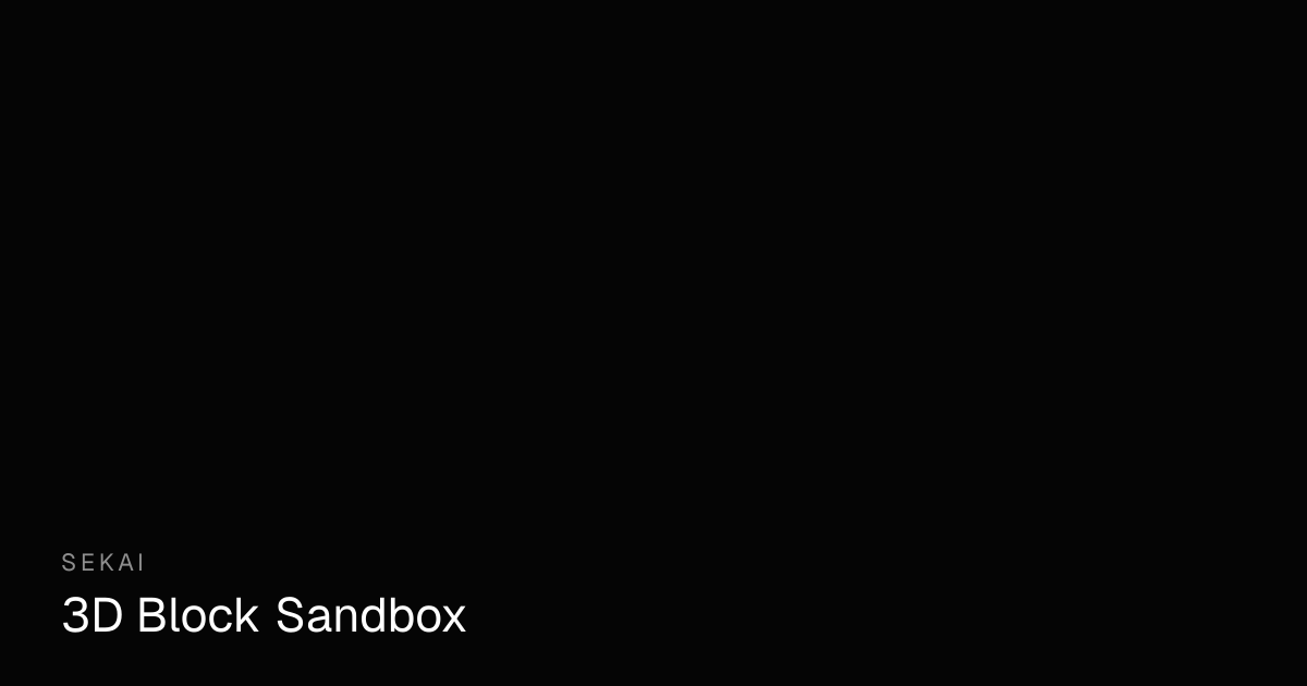 3D Block Sandbox - Play Numberblocks Game Online | Sekai