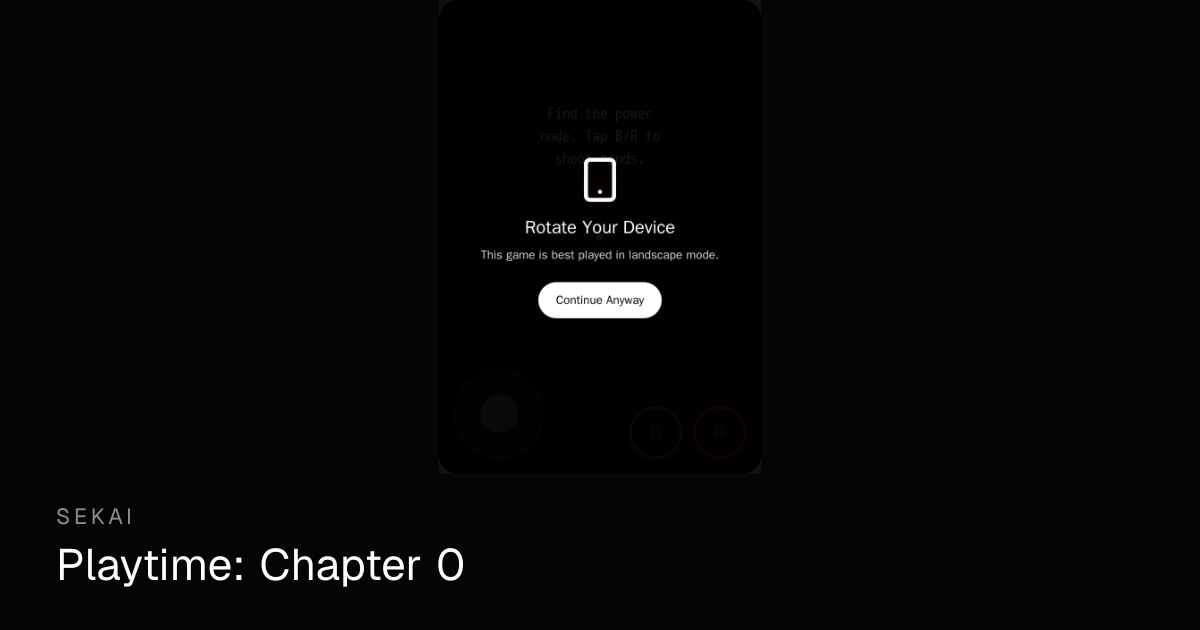 Playtime: Chapter 0 Unblocked - Play Free Online | Sekai