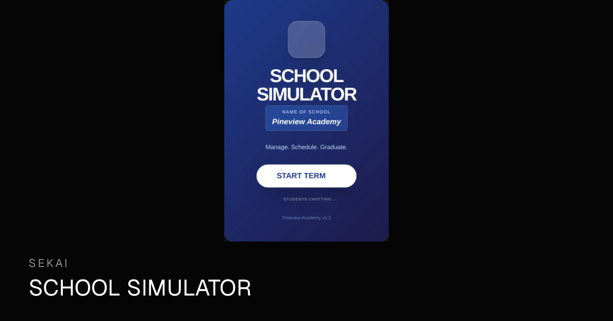 School Simulator - Free Unblocked Management Game | Sekai