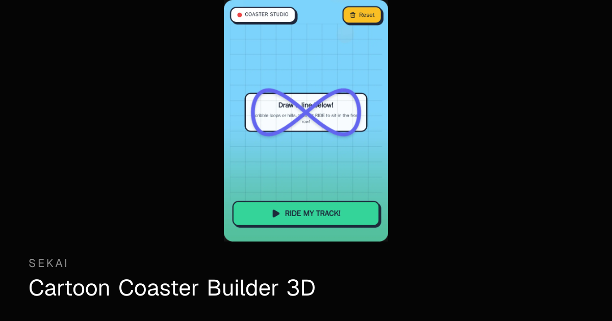 Cartoon Coaster Builder 3D - Draw Your Roller Coaster | Sekai