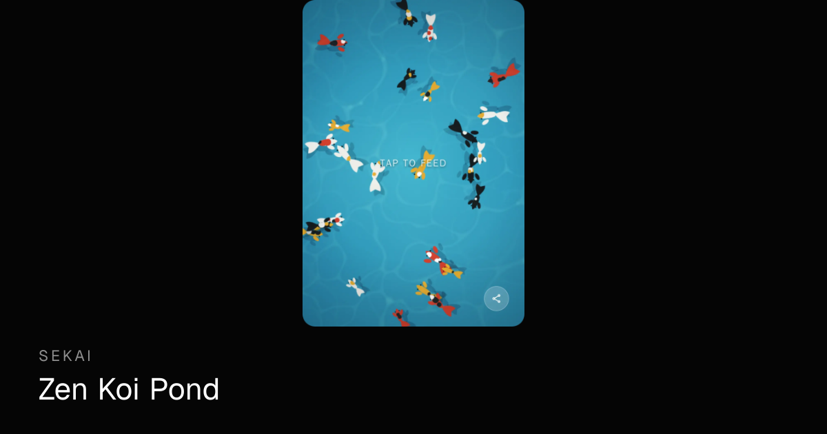 Zen Koi Pond - Play Free Koi Pond Game Online | Sekai
