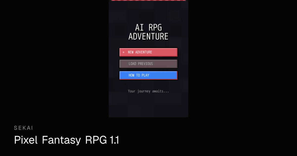 Pixel Fantasy RPG - Play AI Text RPG Unblocked | Sekai