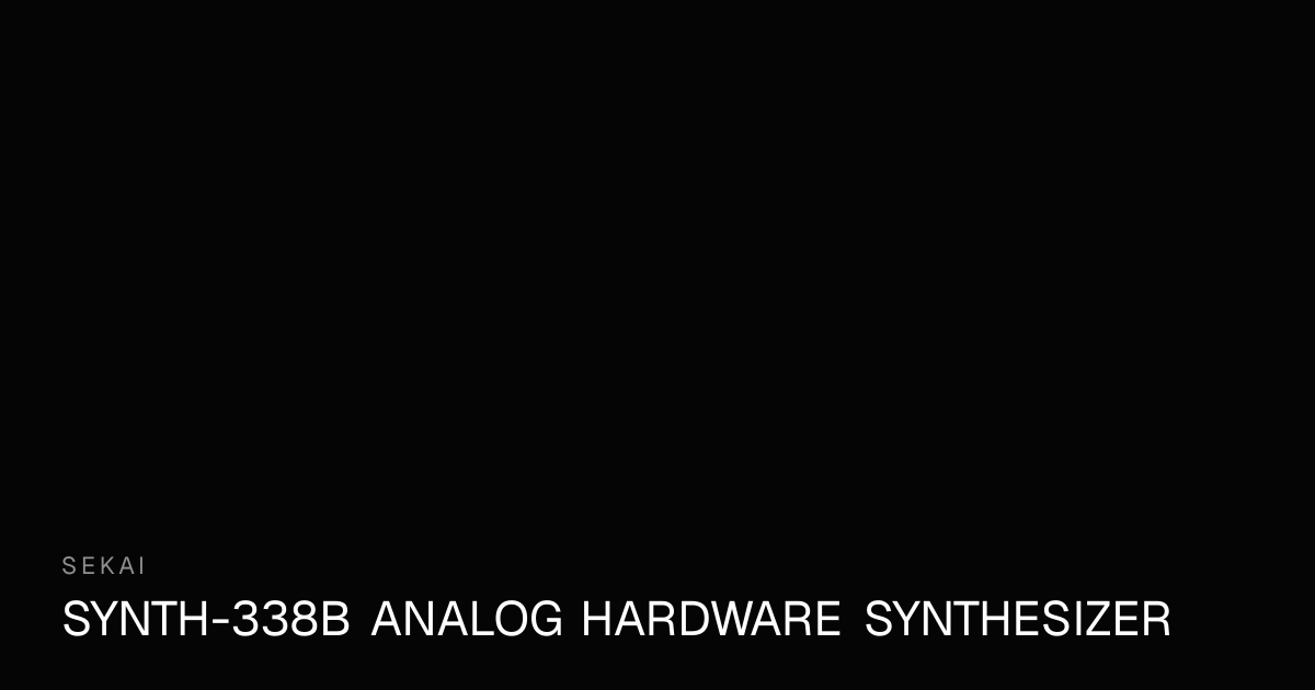 SYNTH-338B - Free Analog Synthesizer Online | Sekai