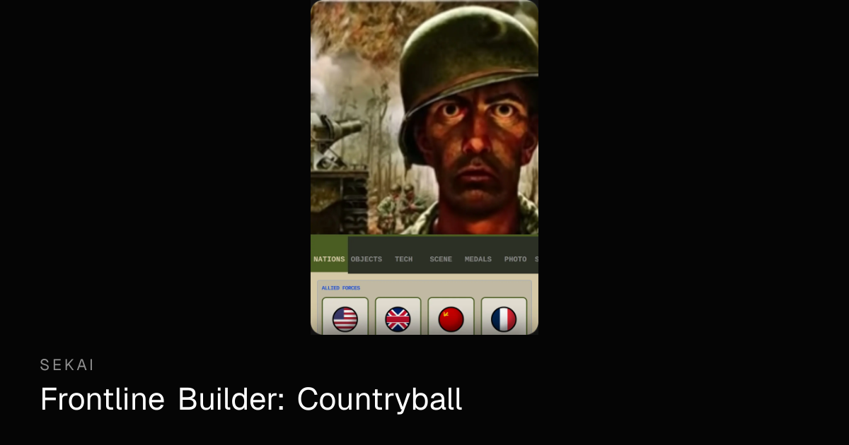 Frontline Builder: Countryball - Play Unblocked | Sekai