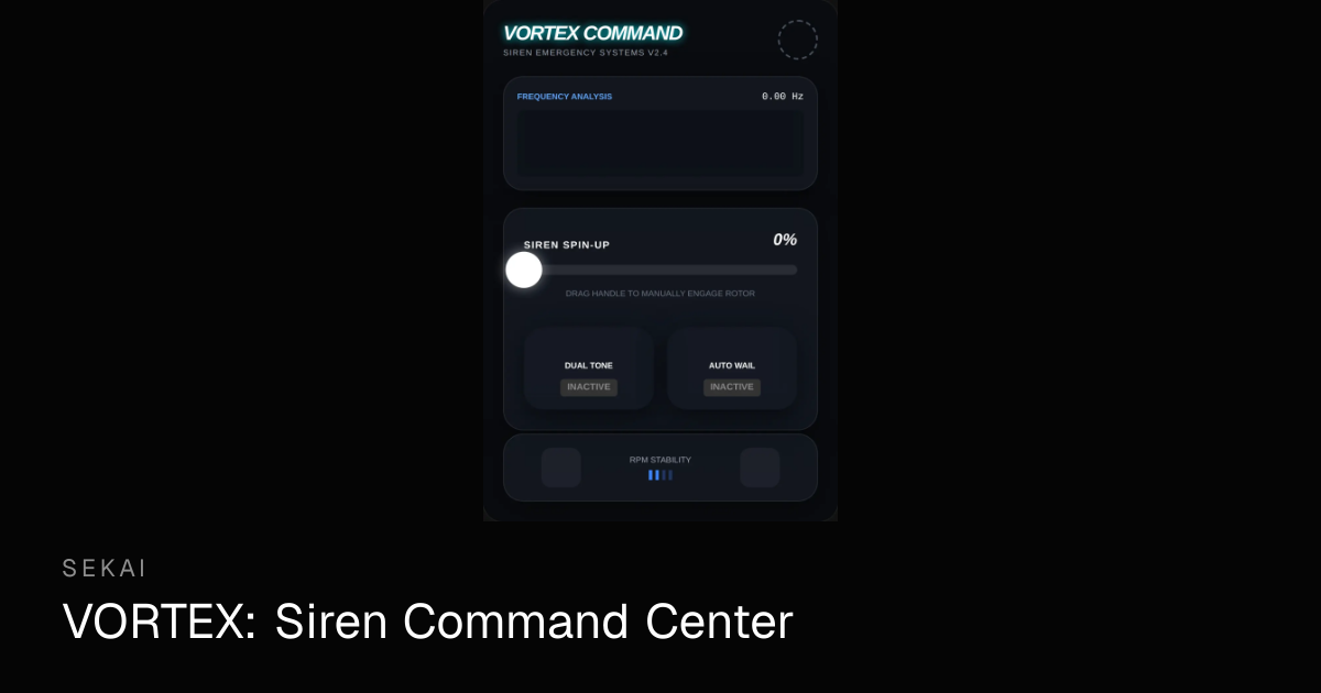 VORTEX: Siren Command Center - Play Simulator | Sekai