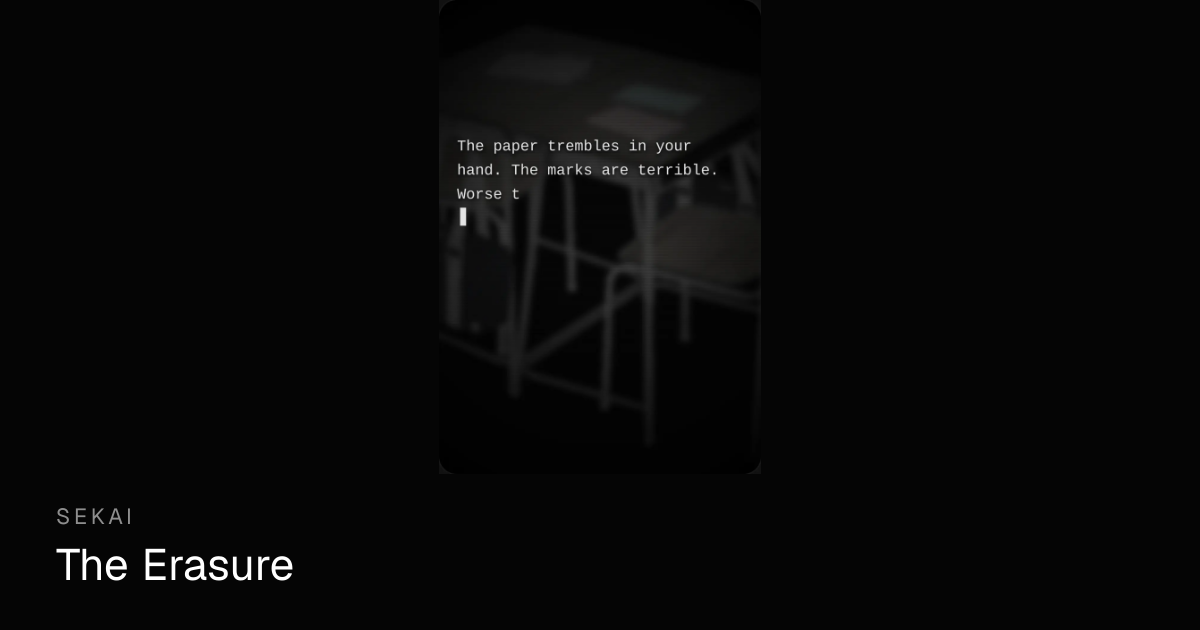 The Erasure - Play Unblocked Horror Game | Sekai