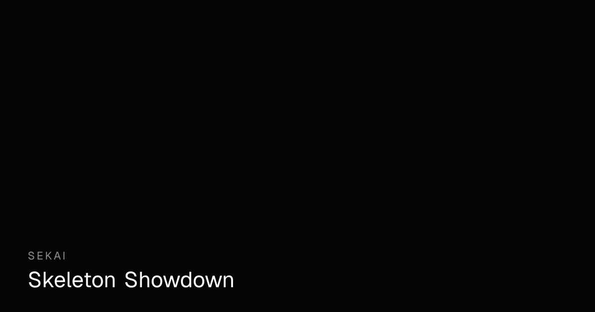 Skeleton Showdown - Sans Fight Simulator Online | Sekai